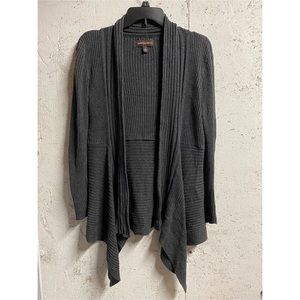 Grey Ribbed Cardigan